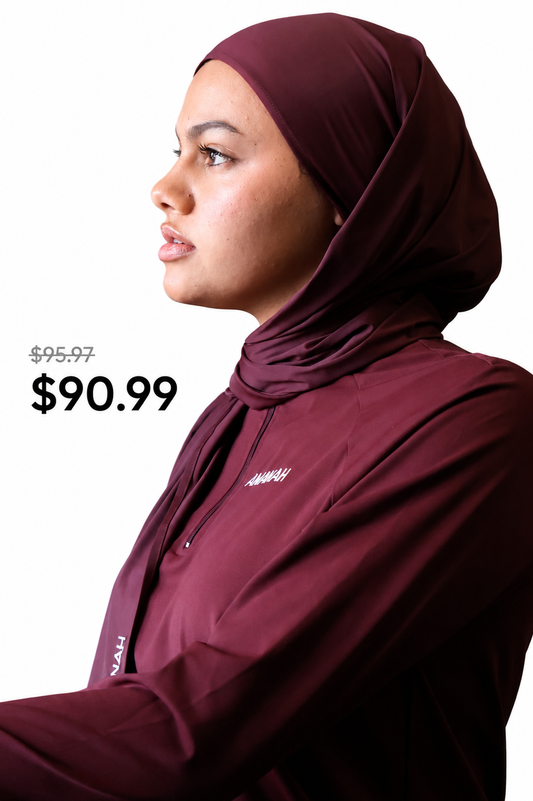 Amanah Essentials Maroon Set | Modest Activewear