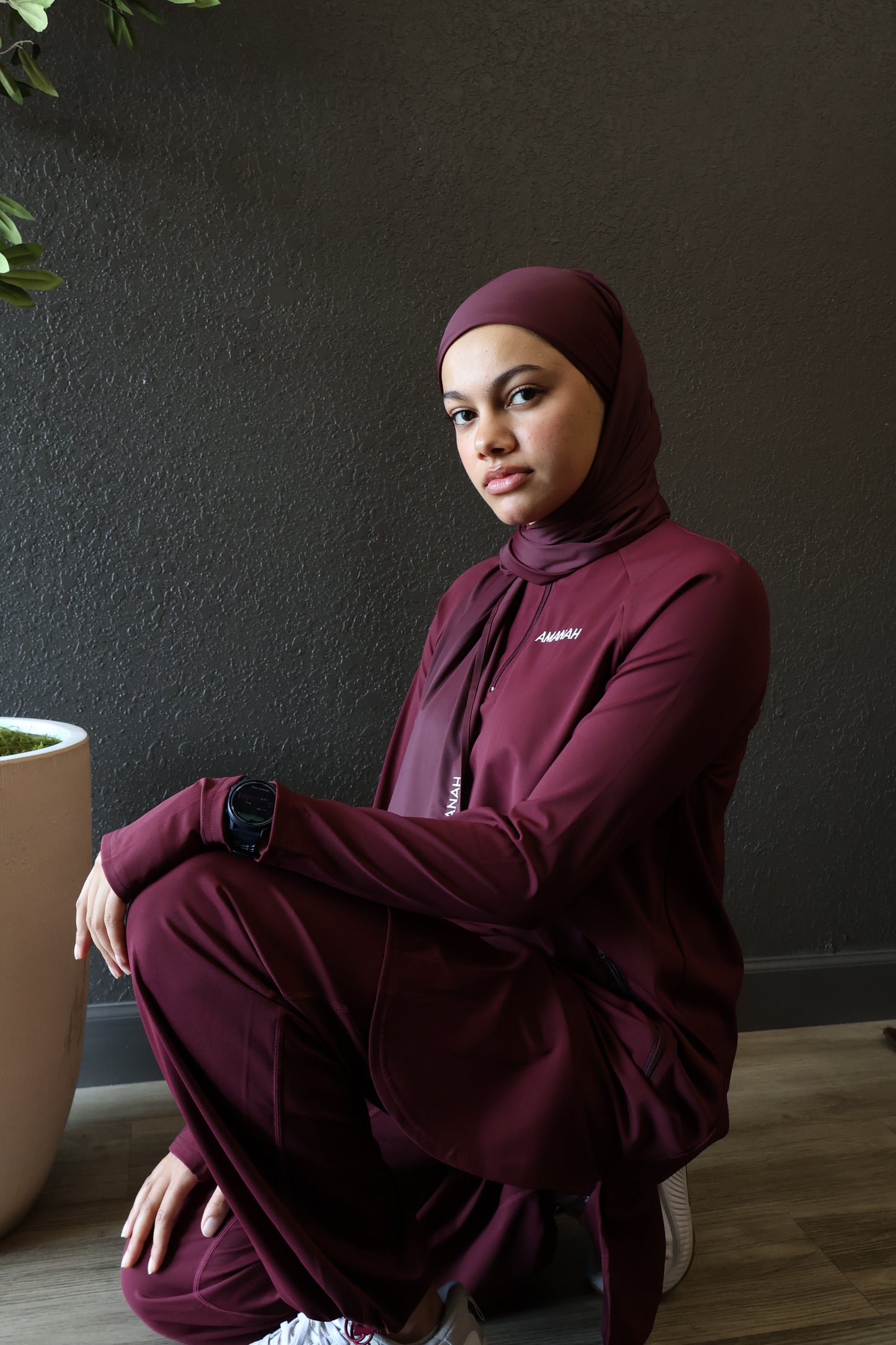 Amanah Essentials Maroon Set | Modest Activewear