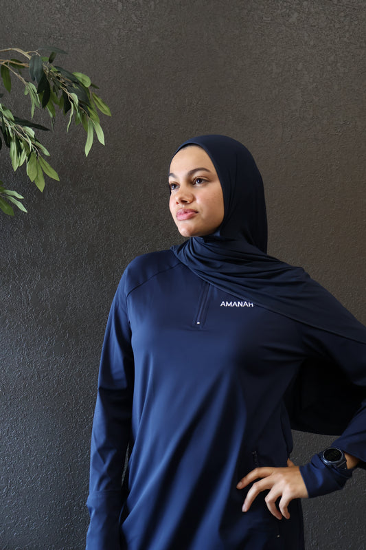 Amanah Essentials Hijab - Navy